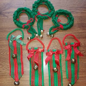 Christmas decorations Handmade Door Handle Decor Bells Vintage